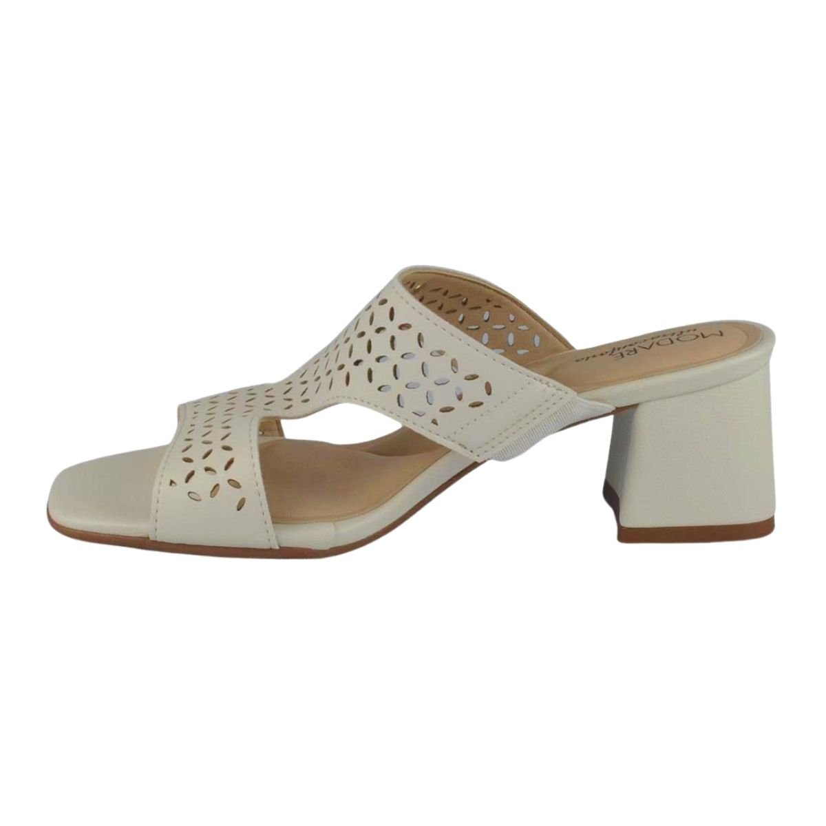 Tamanco de Salto Bloco Feminino Modare 7172.101 Branco Branco 5