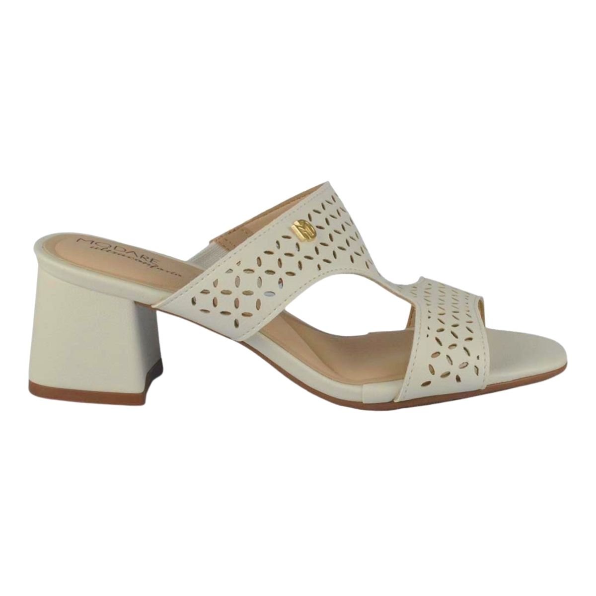 Tamanco de Salto Bloco Feminino Modare 7172.101 Branco