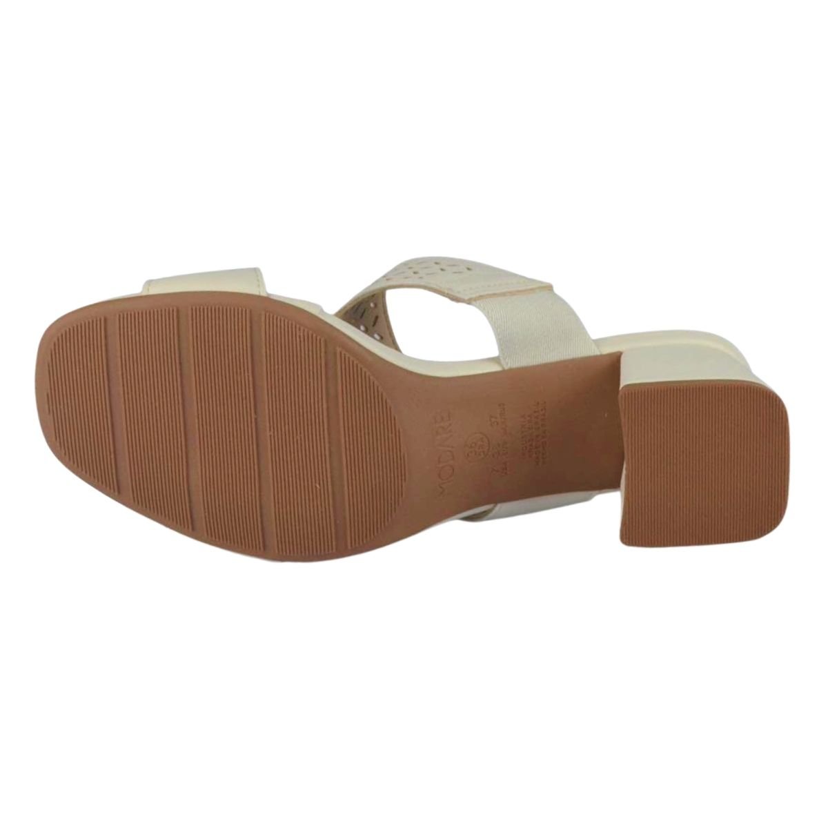 Tamanco de Salto Bloco Feminino Modare 7172.101 Branco Branco 6