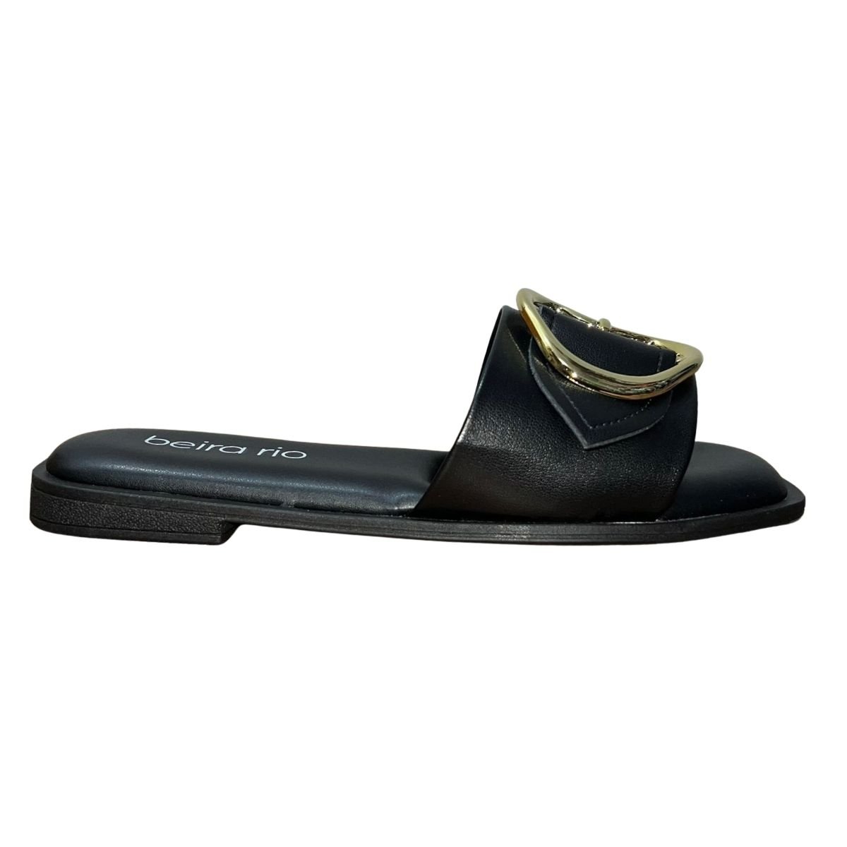 Sandália Rasteira Slide Feminino Beira Rio 8550.100 Preto