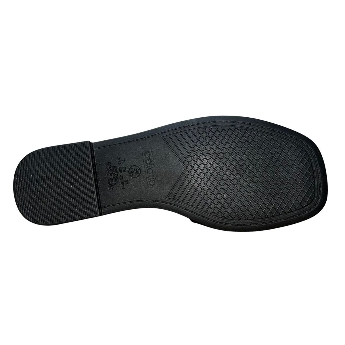 Sandália Rasteira Slide Feminino Beira Rio 8550.100 Preto Preto 5