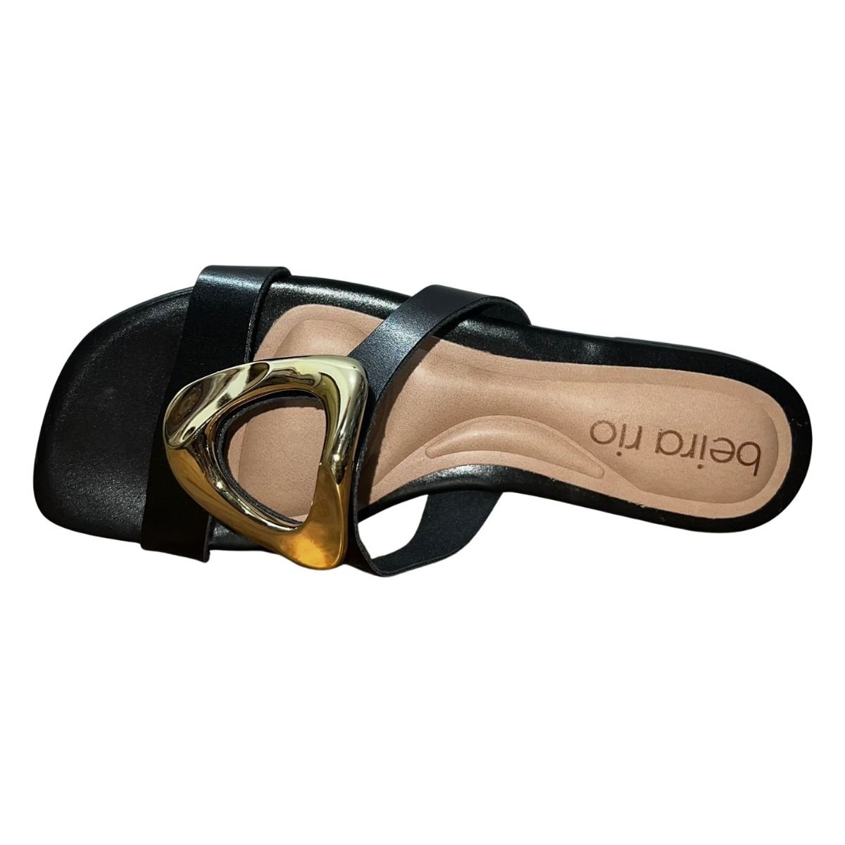 Sandália Rasteira Slide Feminino Beira Rio 8560.101 Preto Preto 3