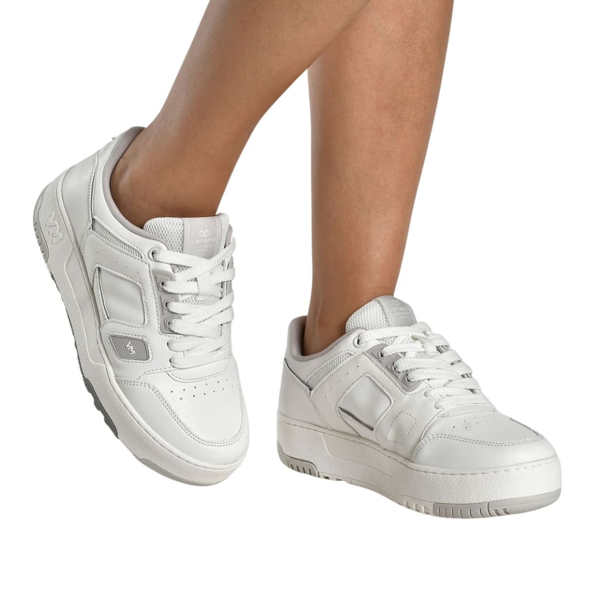 Tênis Casual Plataforma Feminino Via Marte 305-001-03 Branco Branco 4