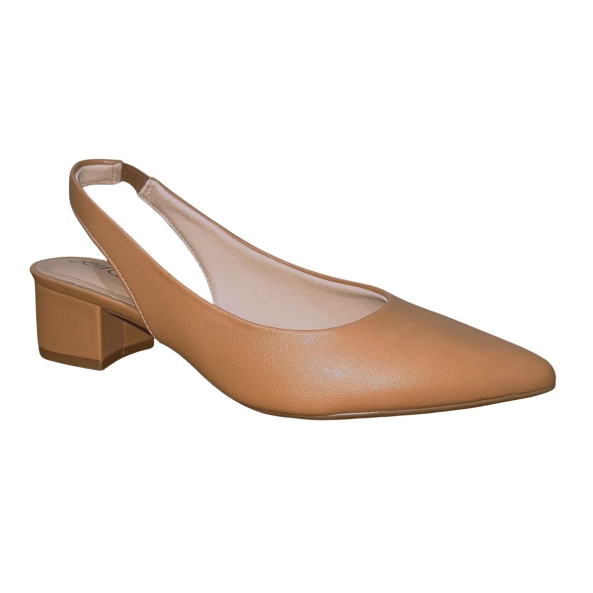 Scarpin Slingback de Salto Bloco Feminino Beira Rio 4182.220 Marrom Marrom 2