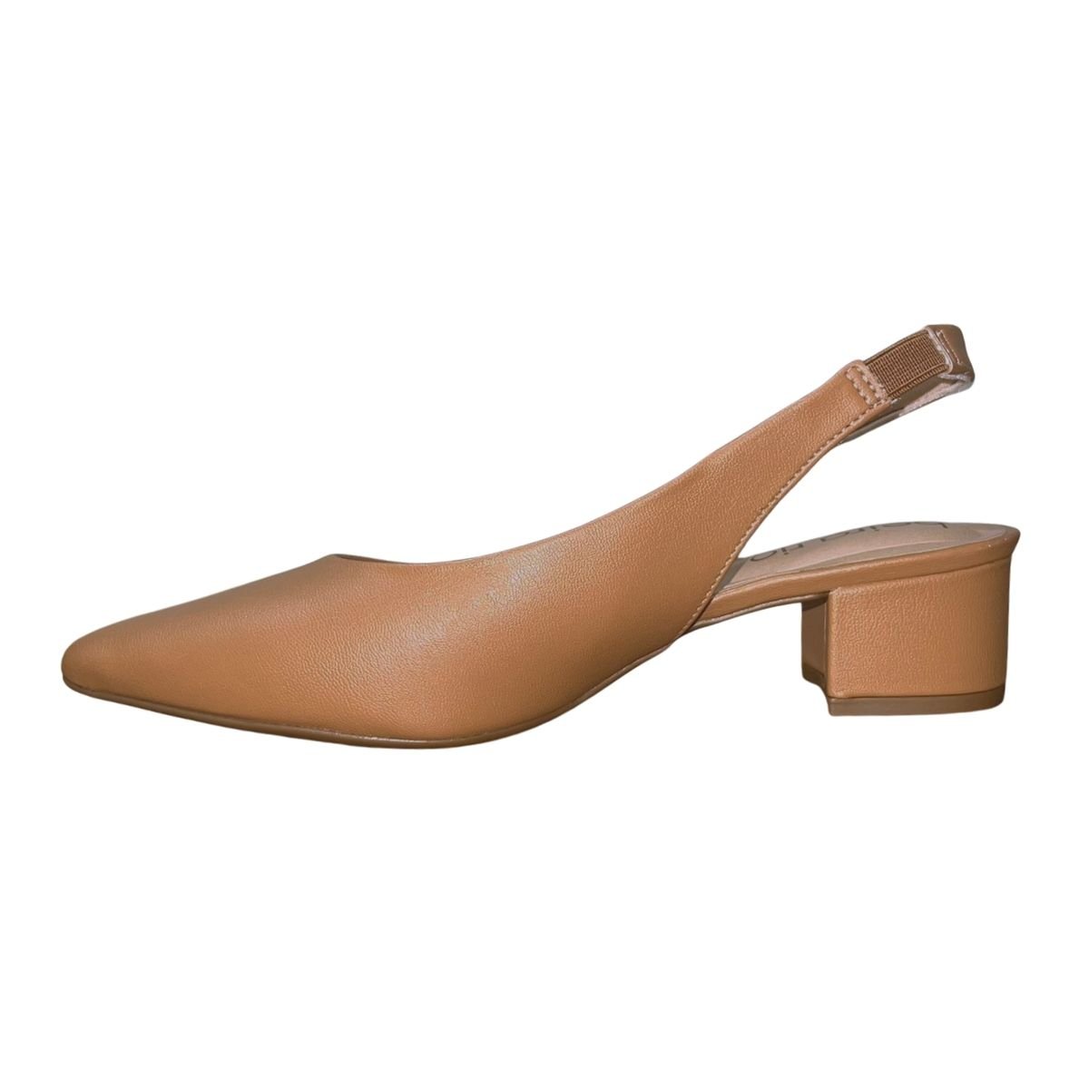 Scarpin Slingback de Salto Bloco Feminino Beira Rio 4182.220 Marrom Marrom 4