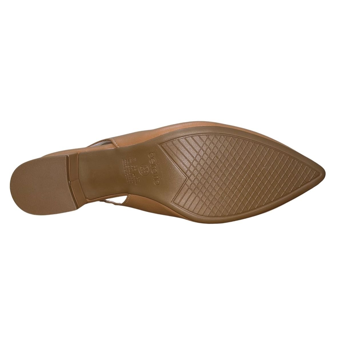 Scarpin Slingback de Salto Bloco Feminino Beira Rio 4182.220 Marrom Marrom 5