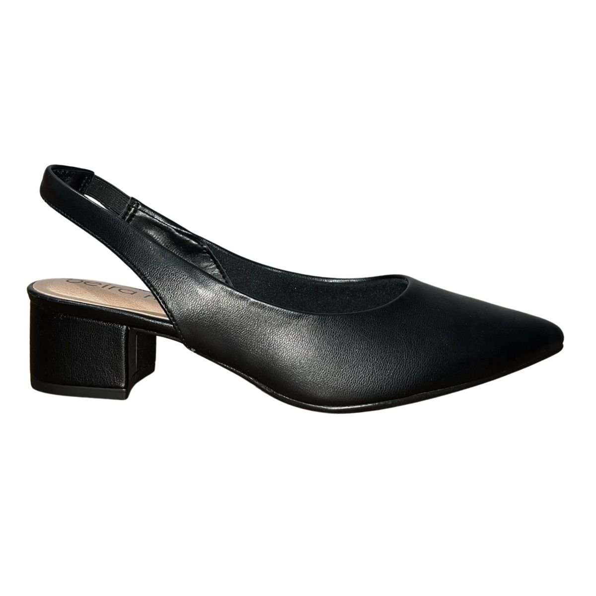 Scarpin Slingback de Salto Bloco Feminino Beira Rio 4182.226 Preto
