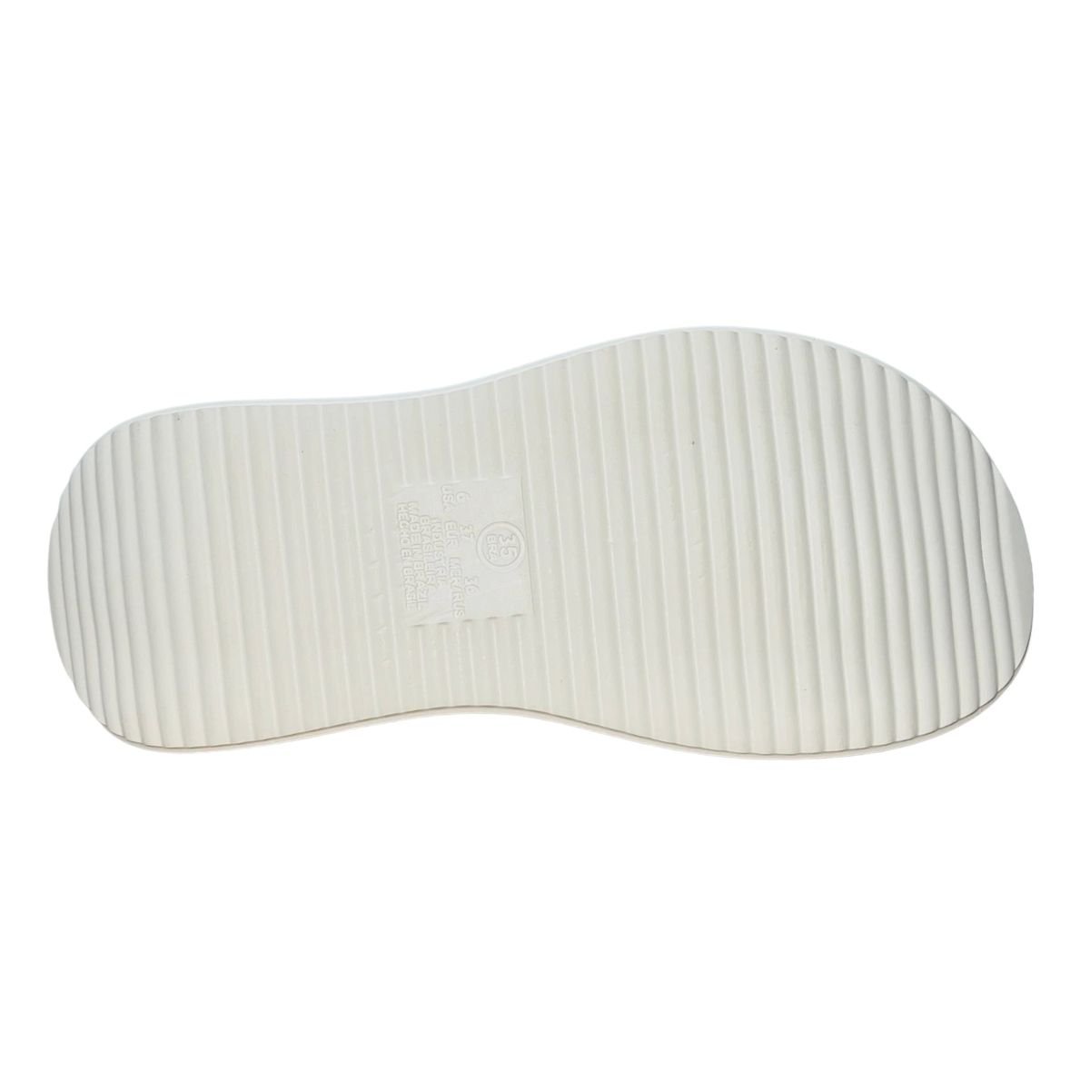 Sandália Papete Flatform Feminino Vizzano 6519.102 Branco Branco 5