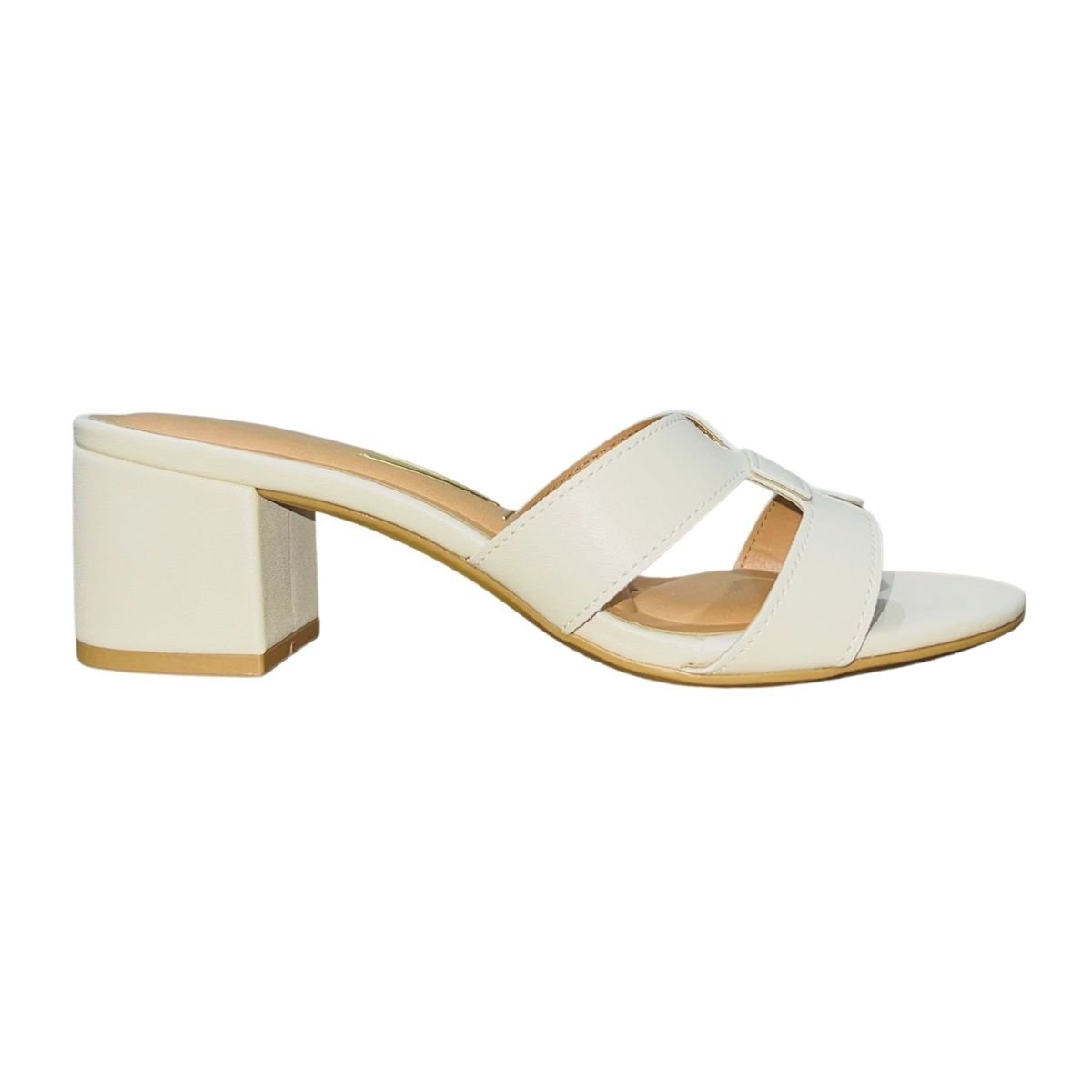 Tamanco de Salto Bloco Feminino Vizzano 6291.1180 Branco