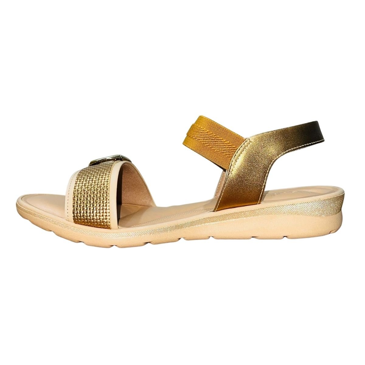Sandália Papete de Couro Feminino Usaflex MA0303003 Bronze Dourado 4