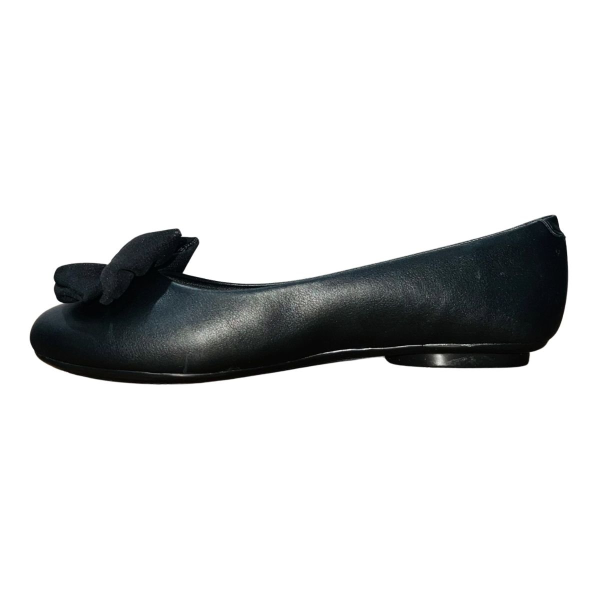 Sapatilha Casual Bico Arredondado com Laço Feminino Moleca 5094.1702 Preto Preto 4