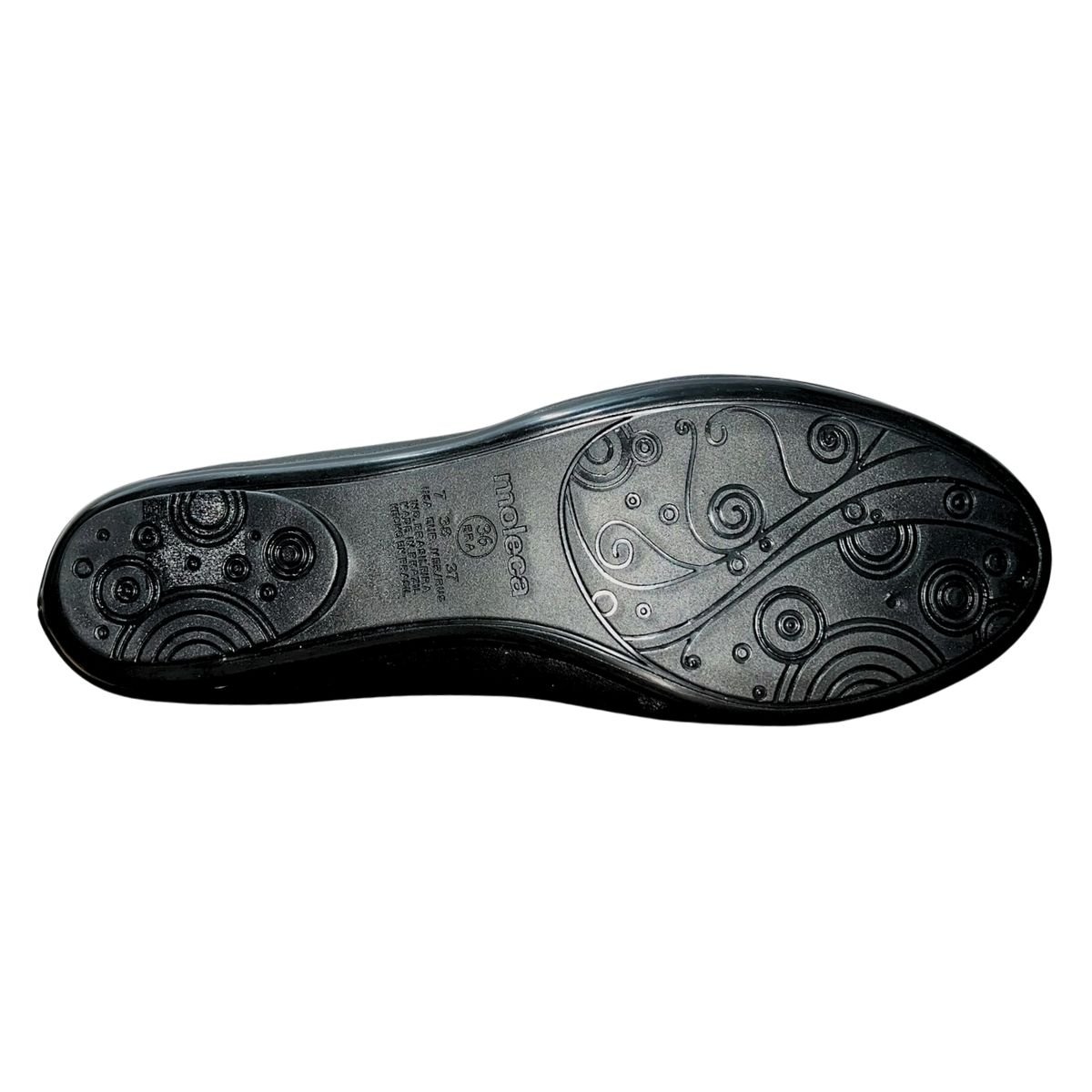 Sapatilha Casual Bico Arredondado com Laço Feminino Moleca 5094.1702 Preto Preto 5