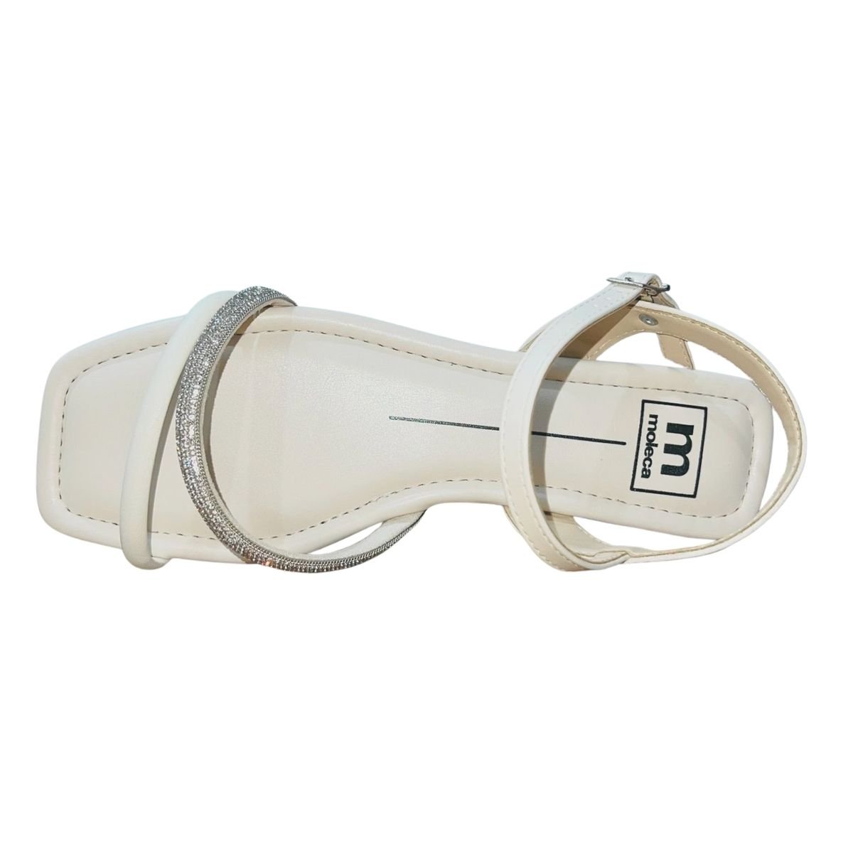 Sandália Rasteira Feminino Moleca 5462.138 Branco Branco 3