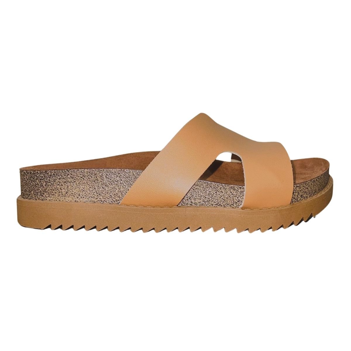 Sandália Papete Flatform Slide Feminino Moleca 5500.100 Marrom