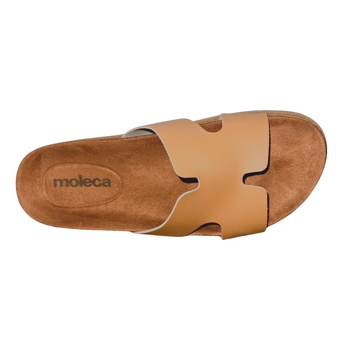 Sandália Papete Flatform Slide Feminino Moleca 5500.100 Marrom Marrom 3