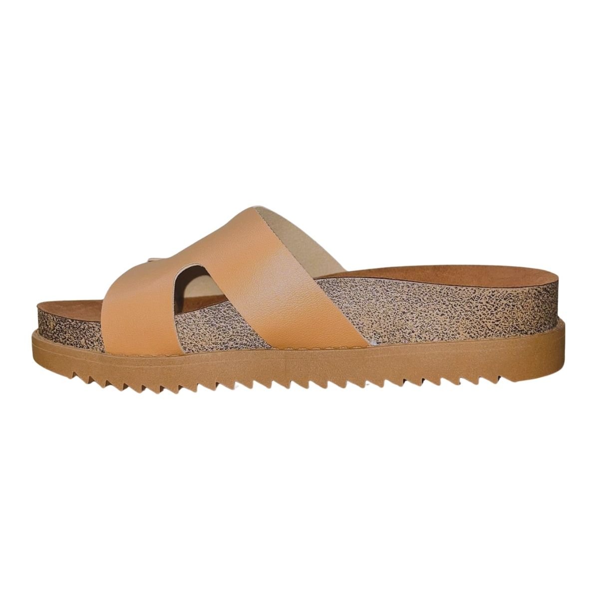 Sandália Papete Flatform Slide Feminino Moleca 5500.100 Marrom Marrom 4