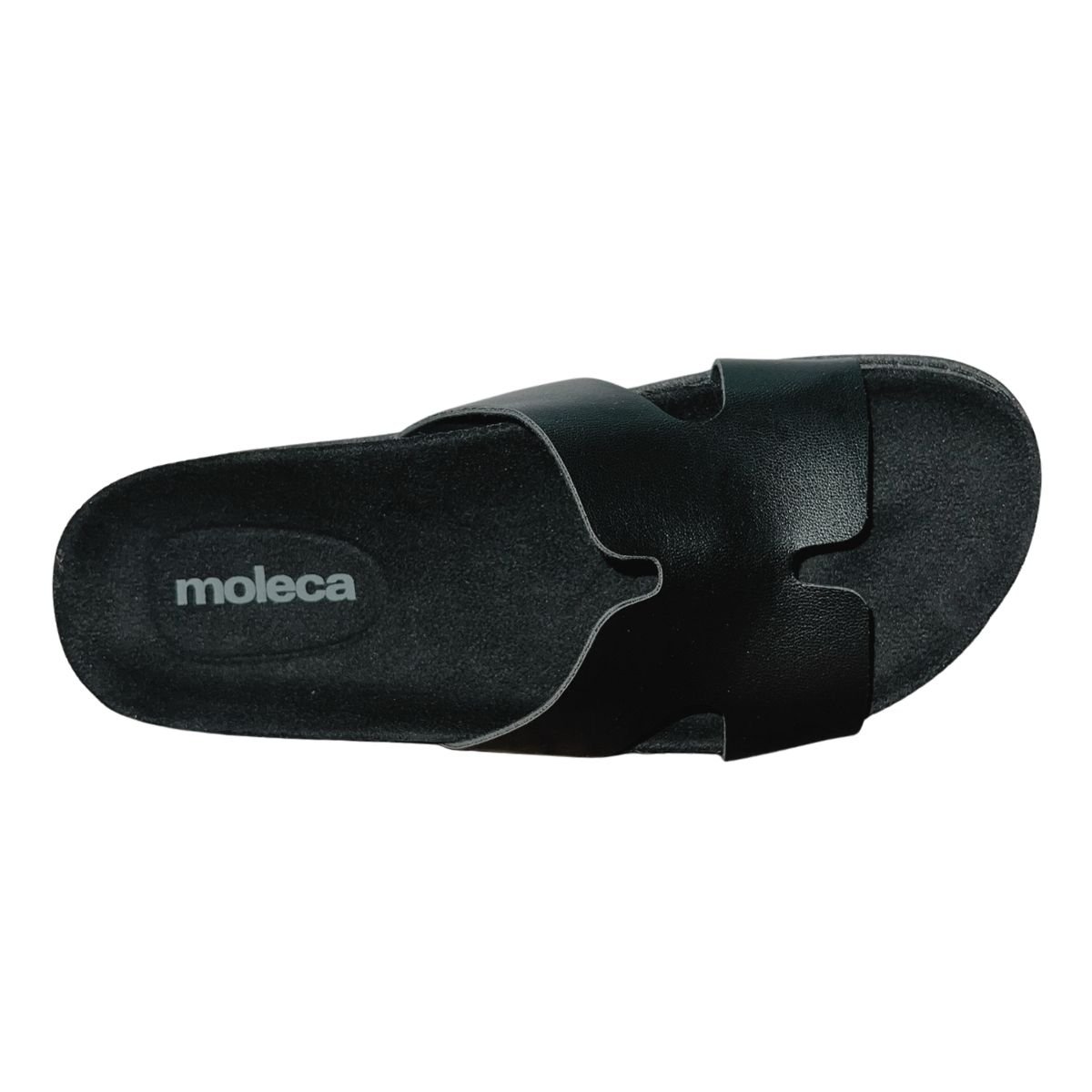 Sandália Papete Flatform Slide Feminino Moleca 5500.100 Preto Preto 3