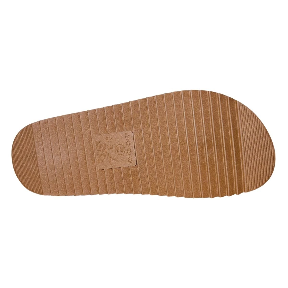 Sandália Papete Flatform Slide Feminino Moleca 5500.100 Dourado Dourado 5