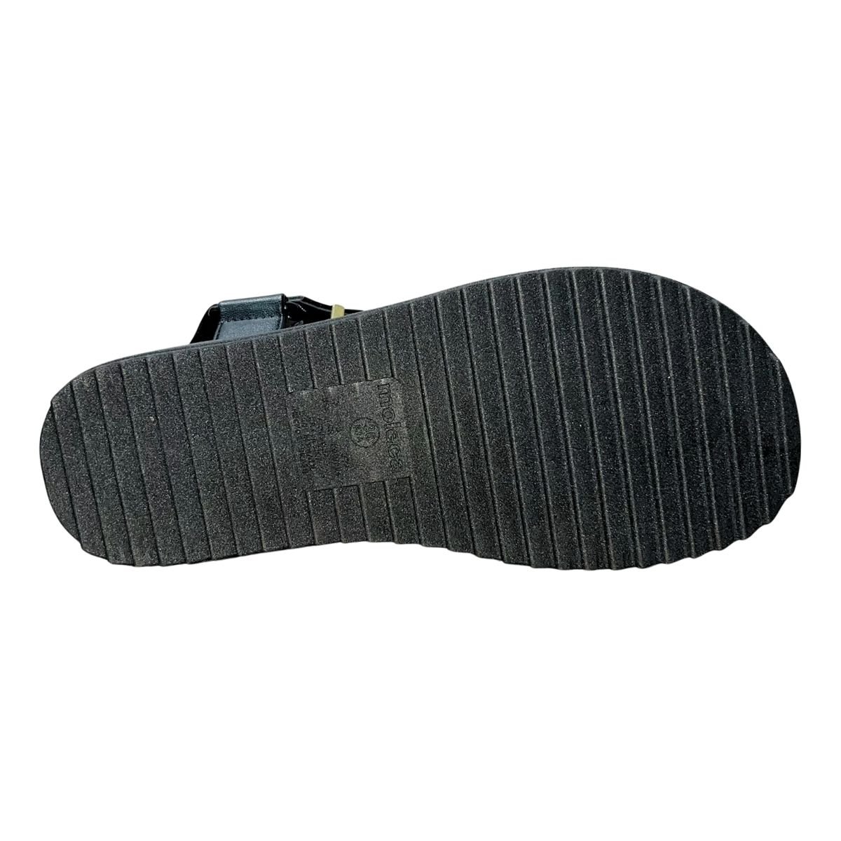 Sandália Papete Flatform Feminino Moleca 5489.118 Preto Preto 5