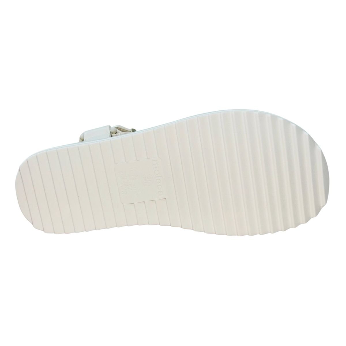 Sandália Papete Flatform Feminino Moleca 5489.118 Branco Branco 5