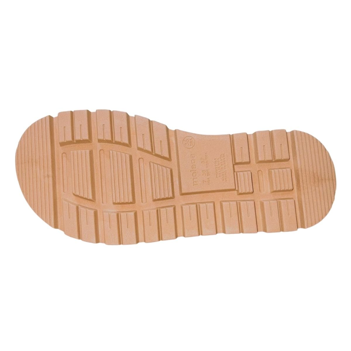 Sandália Papete Flatform Tratorada Feminino Moleca 5504.101 Dourado Dourado 5