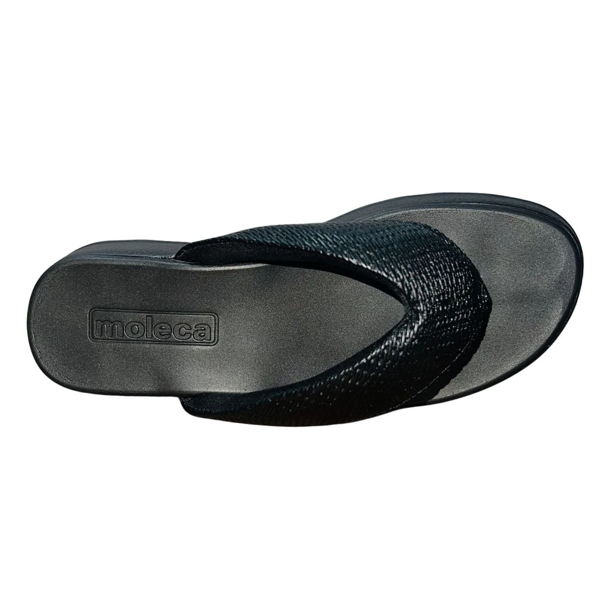 Chinelo Plataforma Flatform de Dedo Feminino Moleca 5517.104 Preto Preto 3
