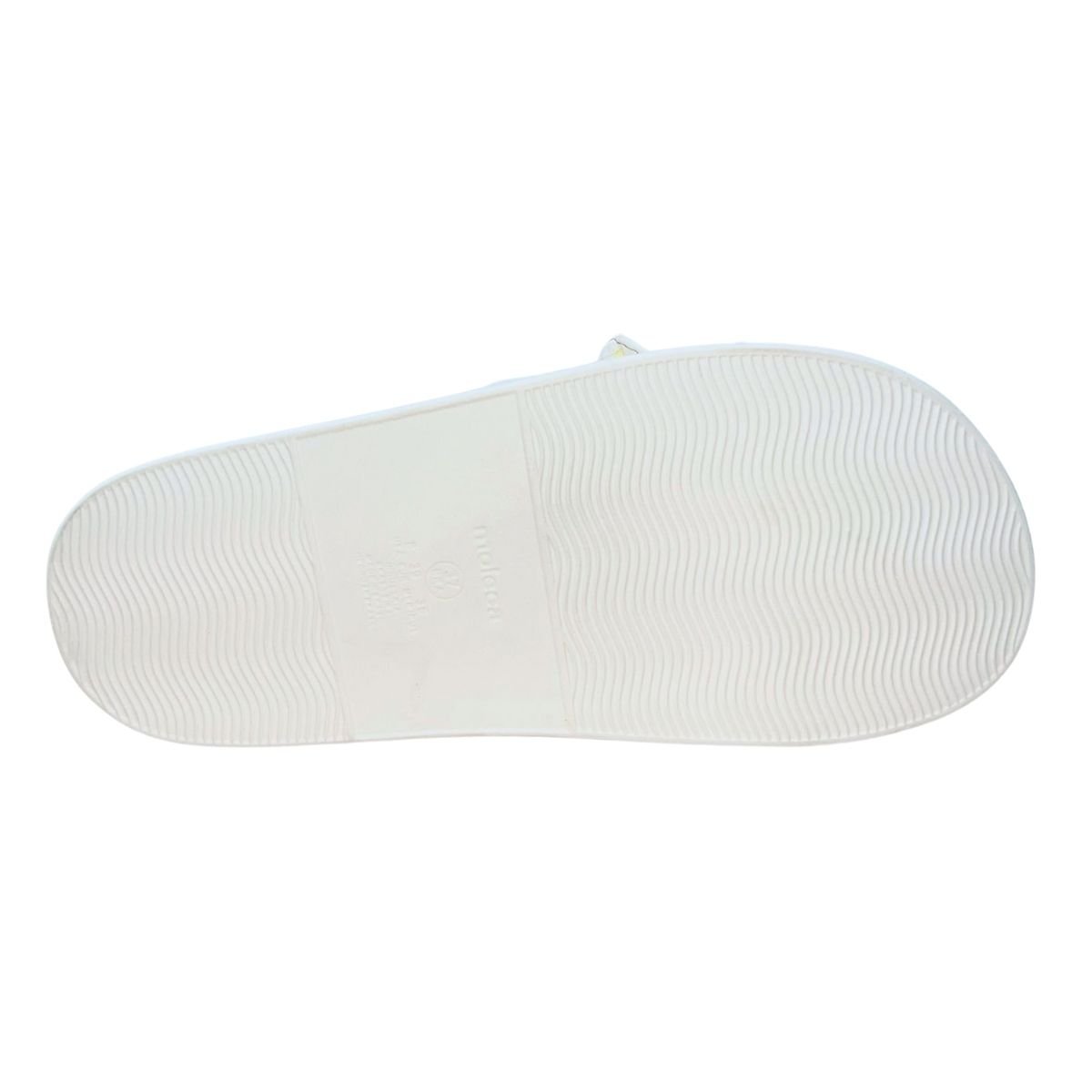 Tamanco Rasteiro Slide com Babado Feminino Moleca 5469.149 Branco Branco 5