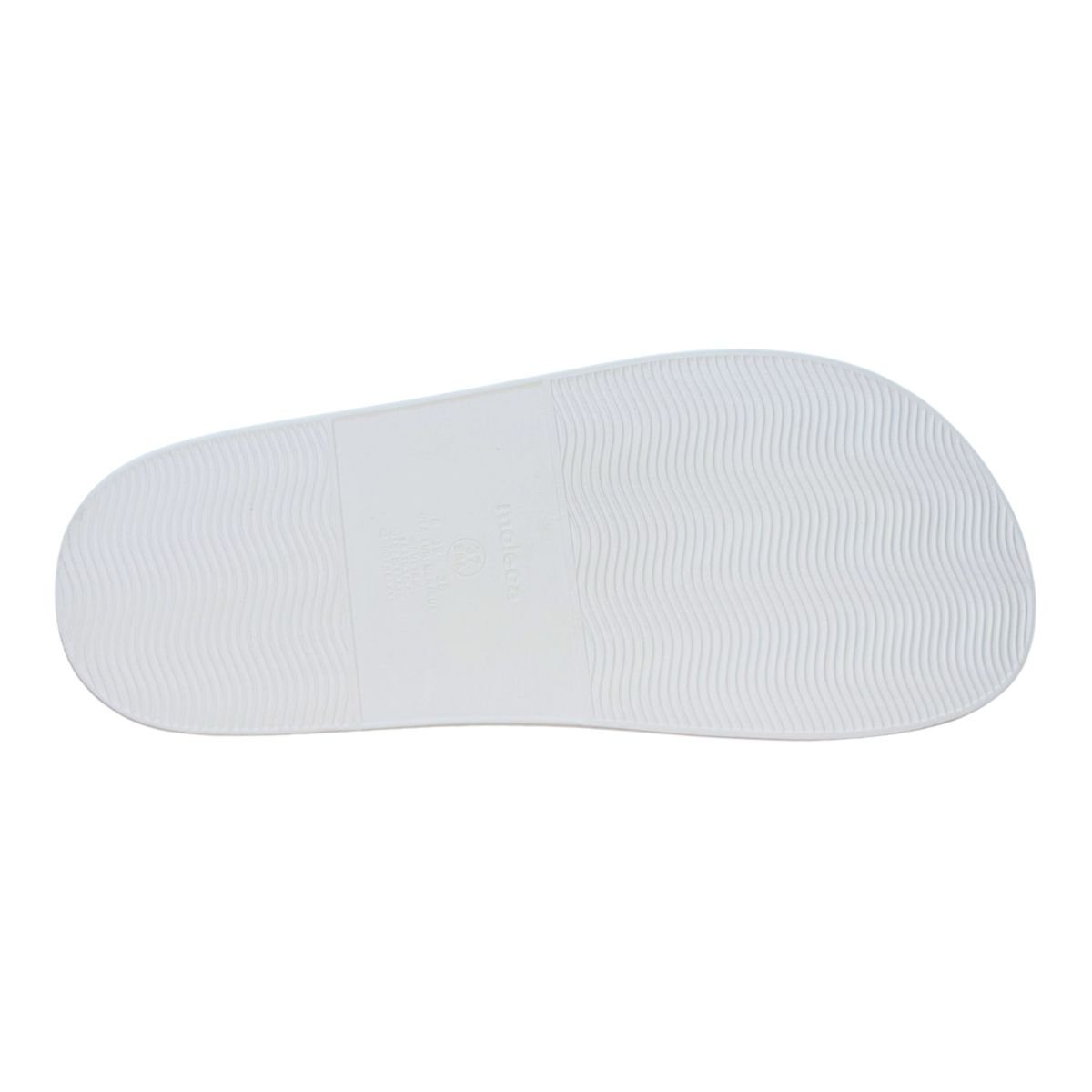 Tamanco Rasteiro Slide com Aplique Feminino Moleca 5469.151 Branco Branco 5