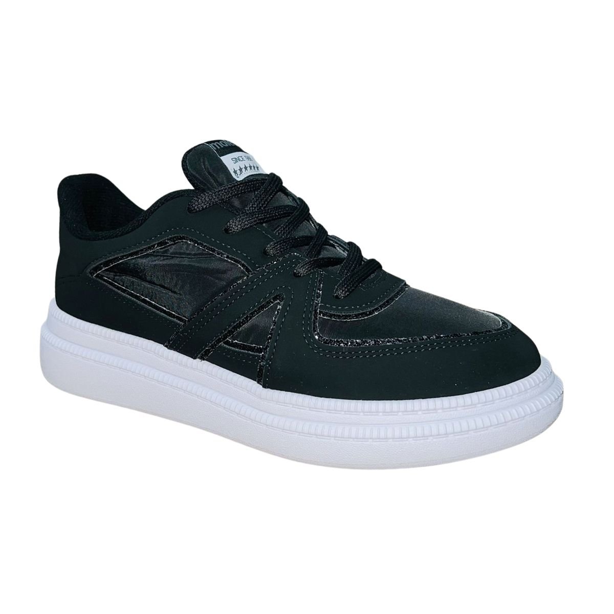 Tênis Casual Chunky Plataforma Feminino Moleca 5816.108 Preto Preto 3