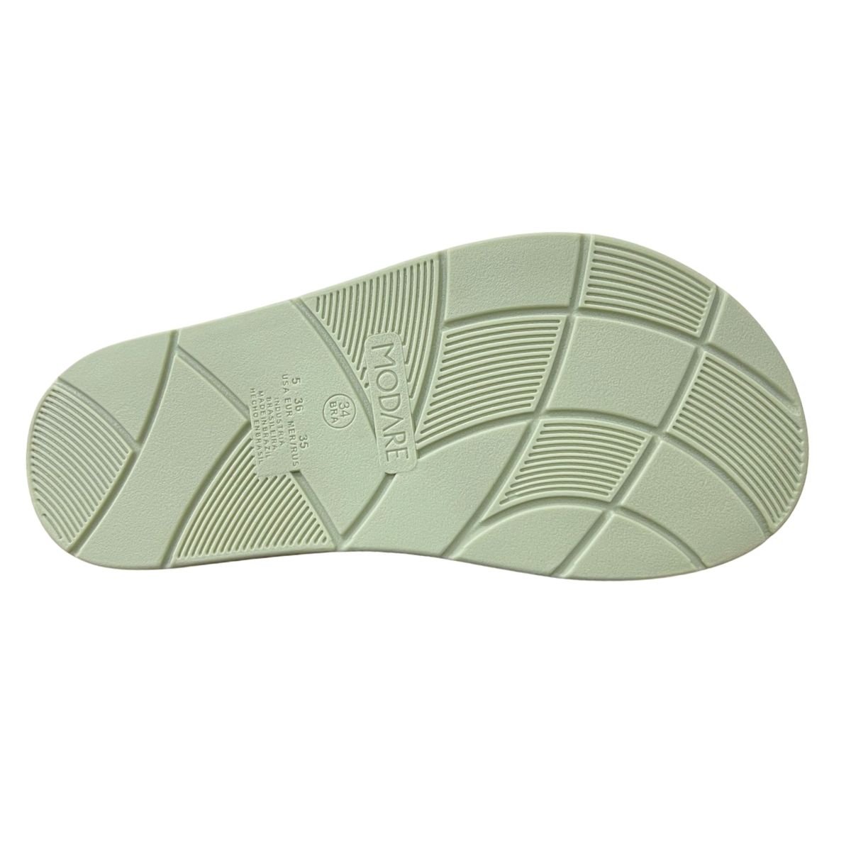 Sandália Rasteira Slide Feminino Modare 7208.101 Verde Verde 5