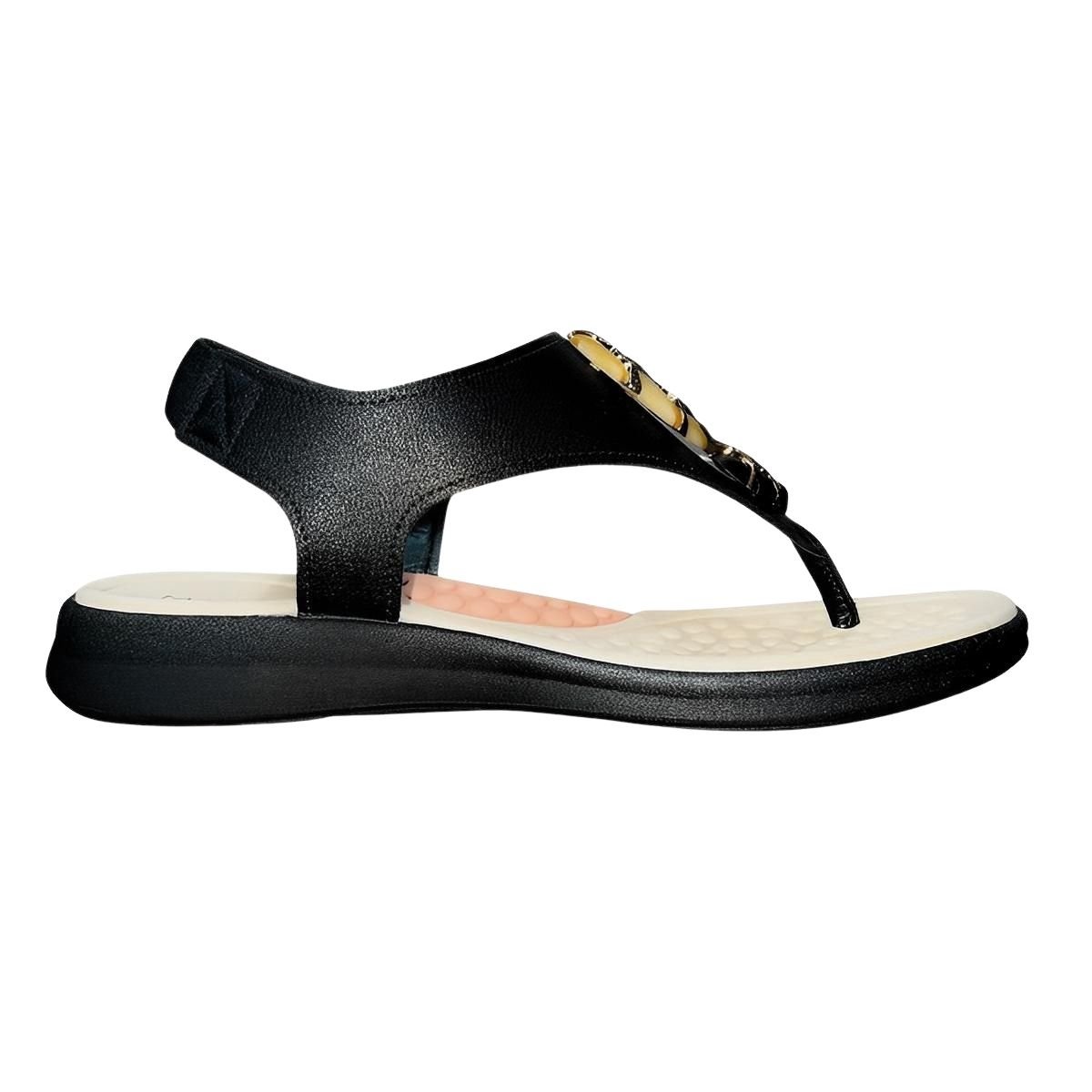 Sandália Rasteira Conforto Feminino Modare 7174.123 Preto