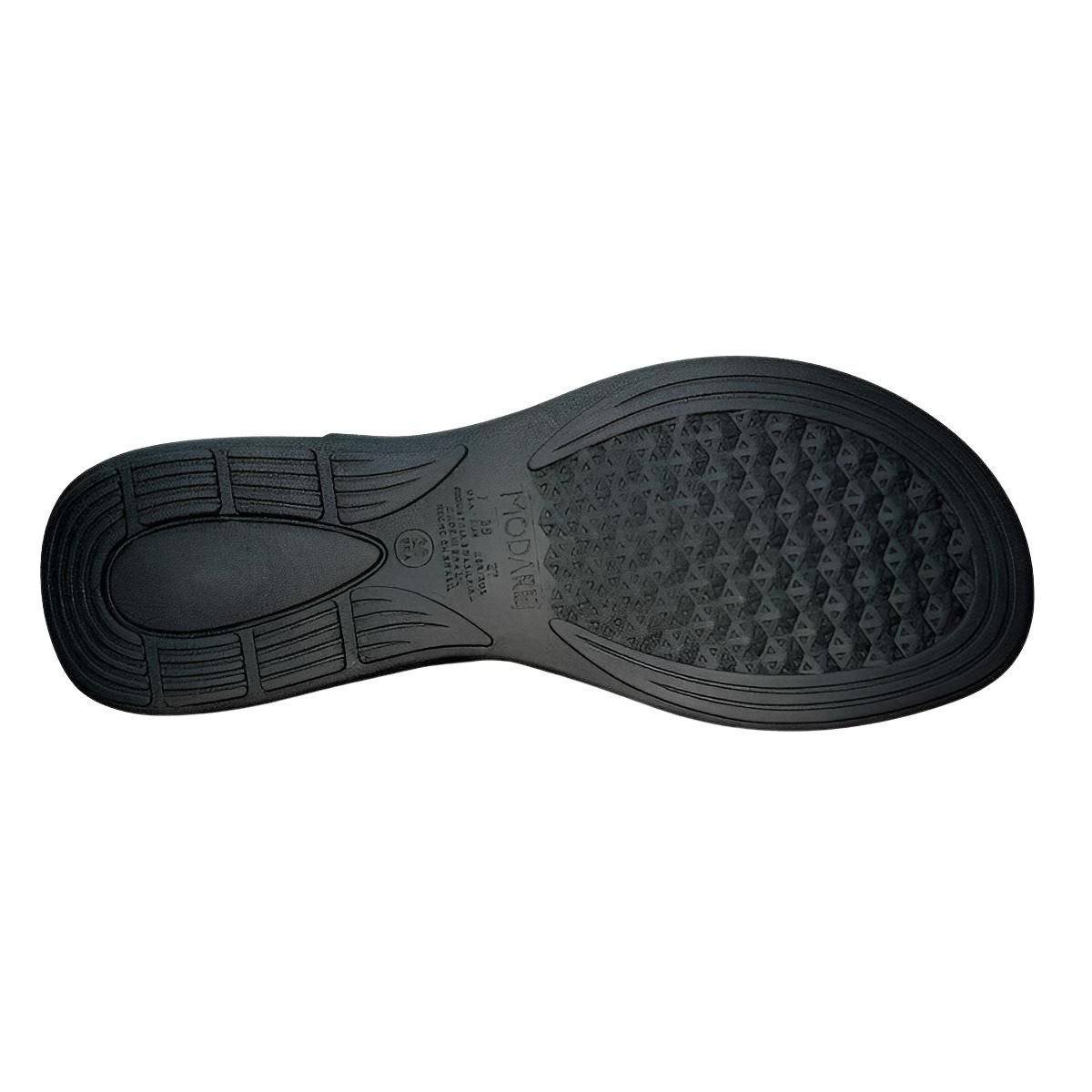 Sandália Rasteira Conforto Feminino Modare 7174.123 Preto Preto 5