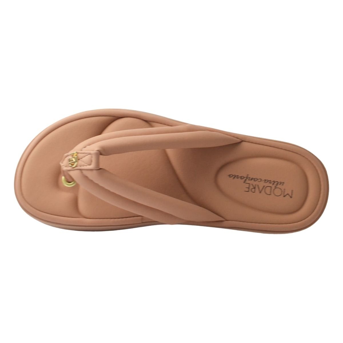 Chinelo Slide Plataforma EVA Feminino Modare 7208.109 Nude Nude 4