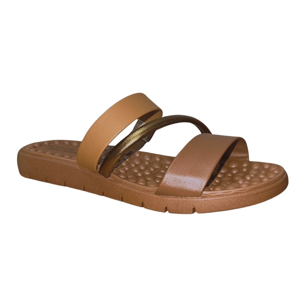 Chinelo Rasteiro Slide Feminino Modare 7162.332 Marrom Marrom 2