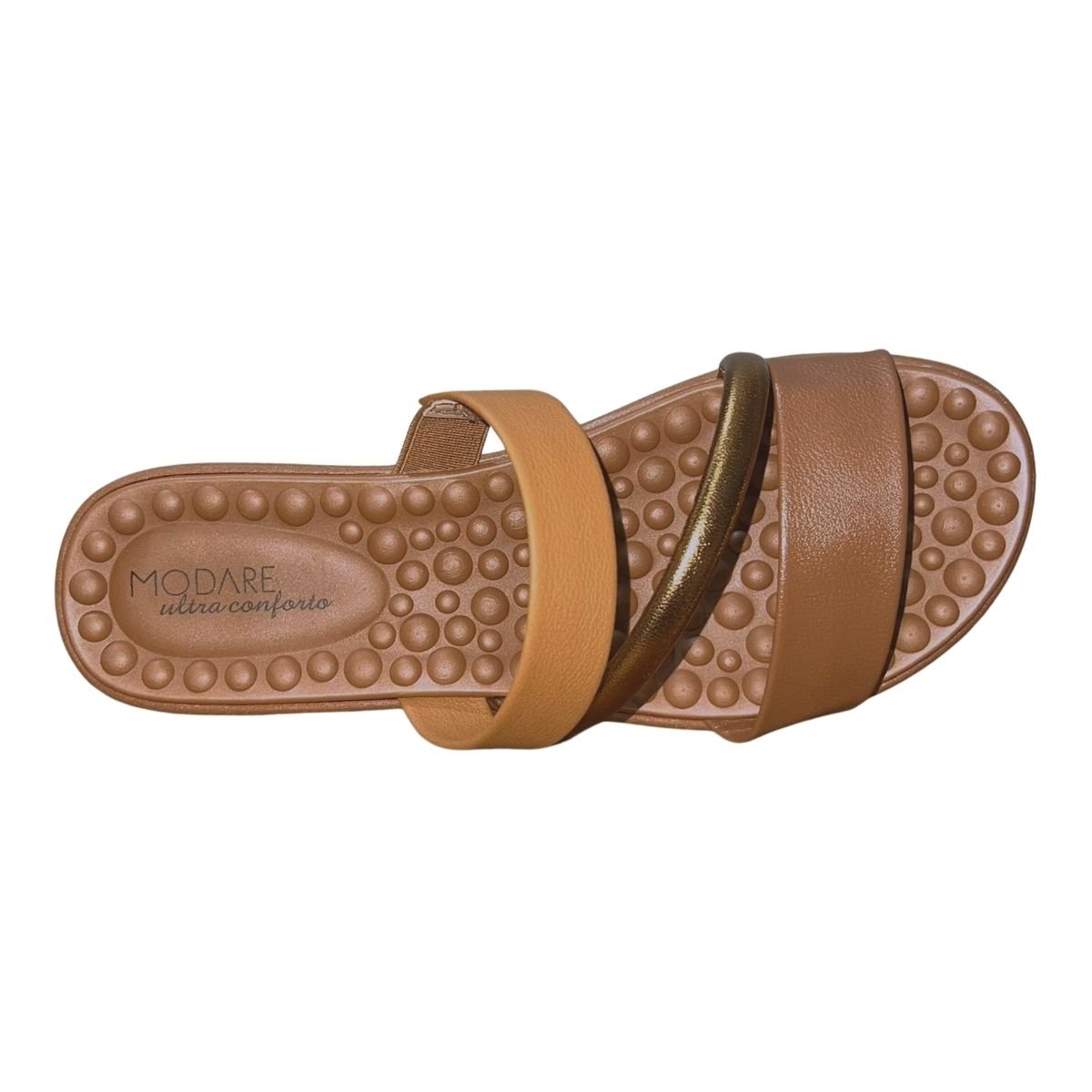 Chinelo Rasteiro Slide Feminino Modare 7162.332 Marrom Marrom 3