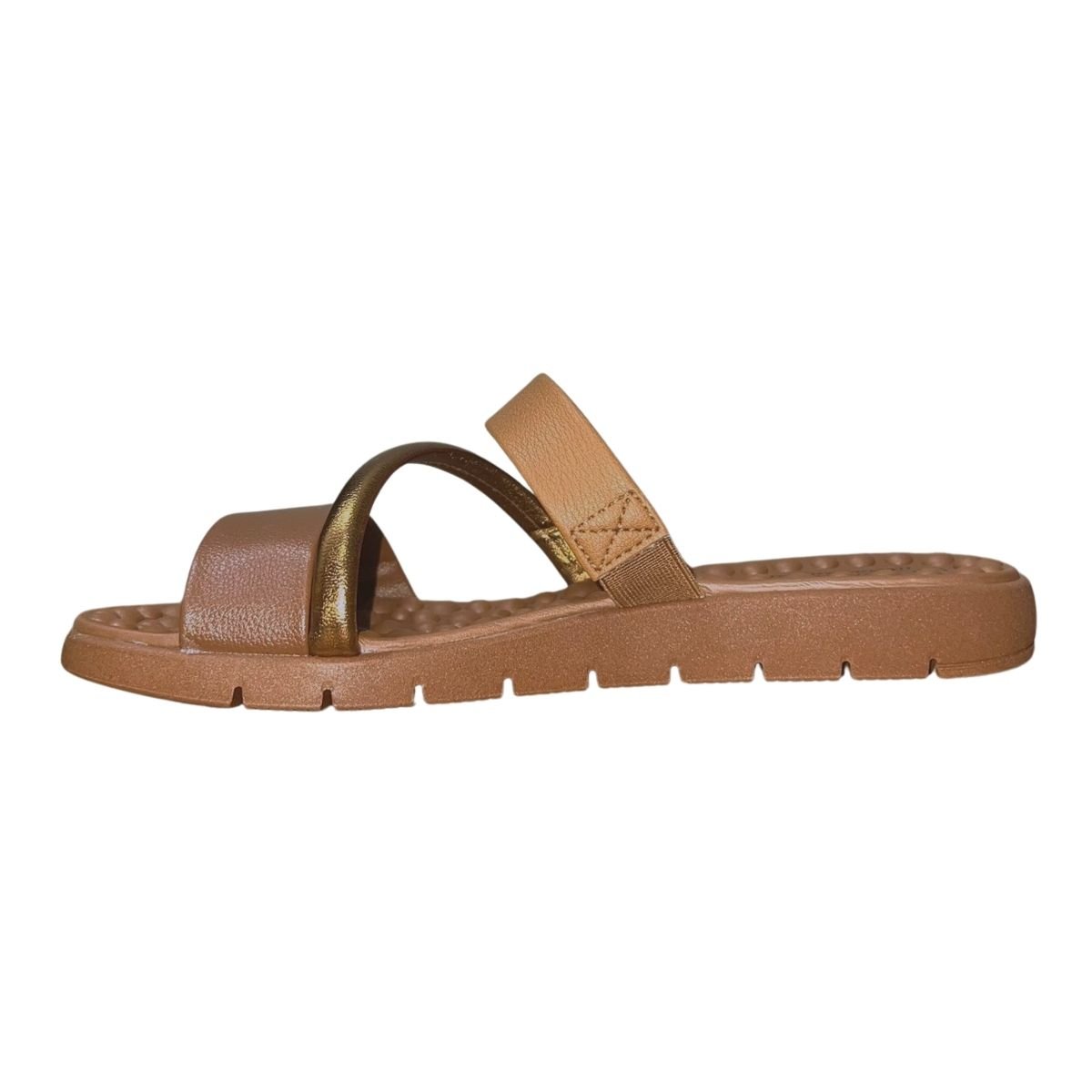 Chinelo Rasteiro Slide Feminino Modare 7162.332 Marrom Marrom 4