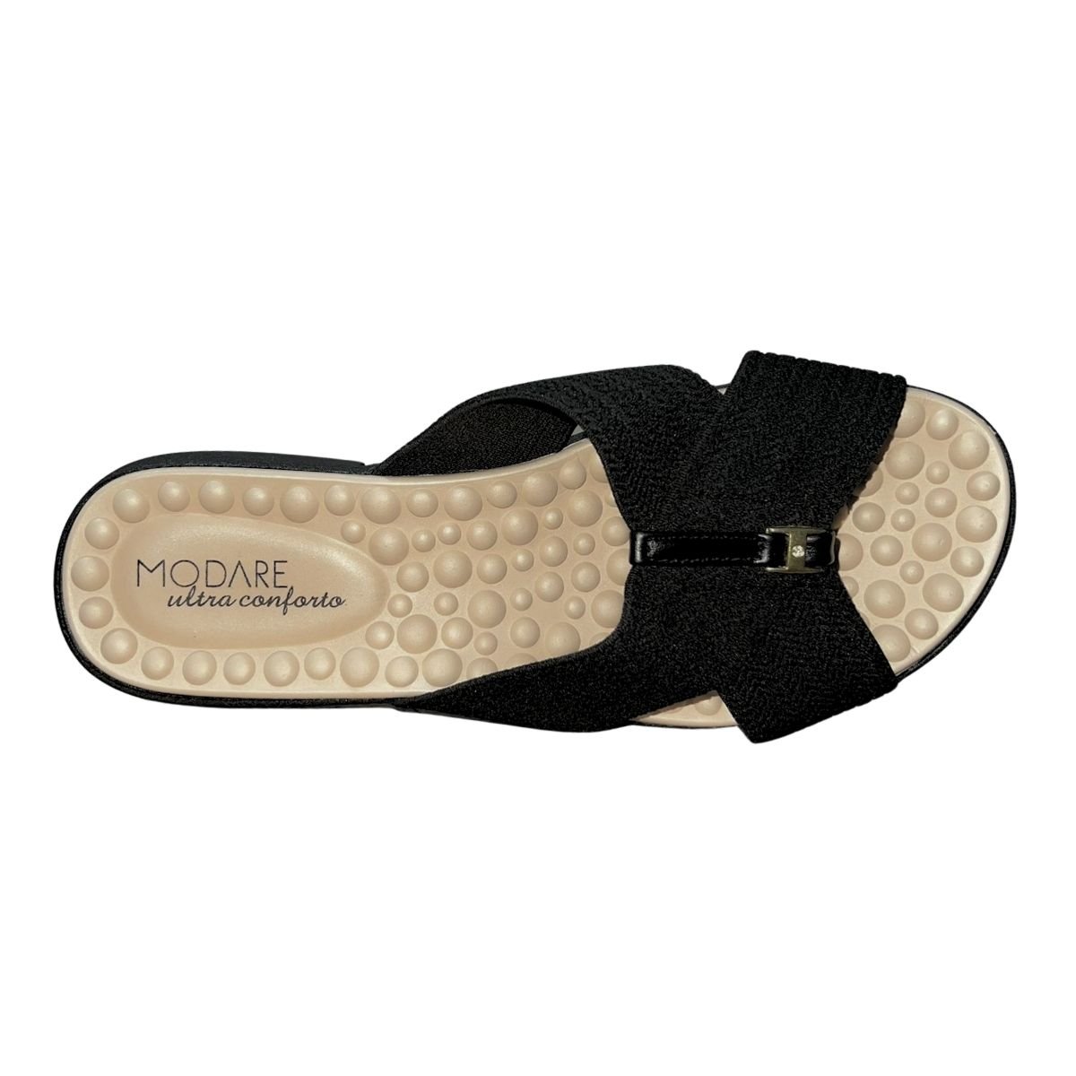 Chinelo Rasteiro Slide Feminino Modare 7142.101 Preto Preto 3