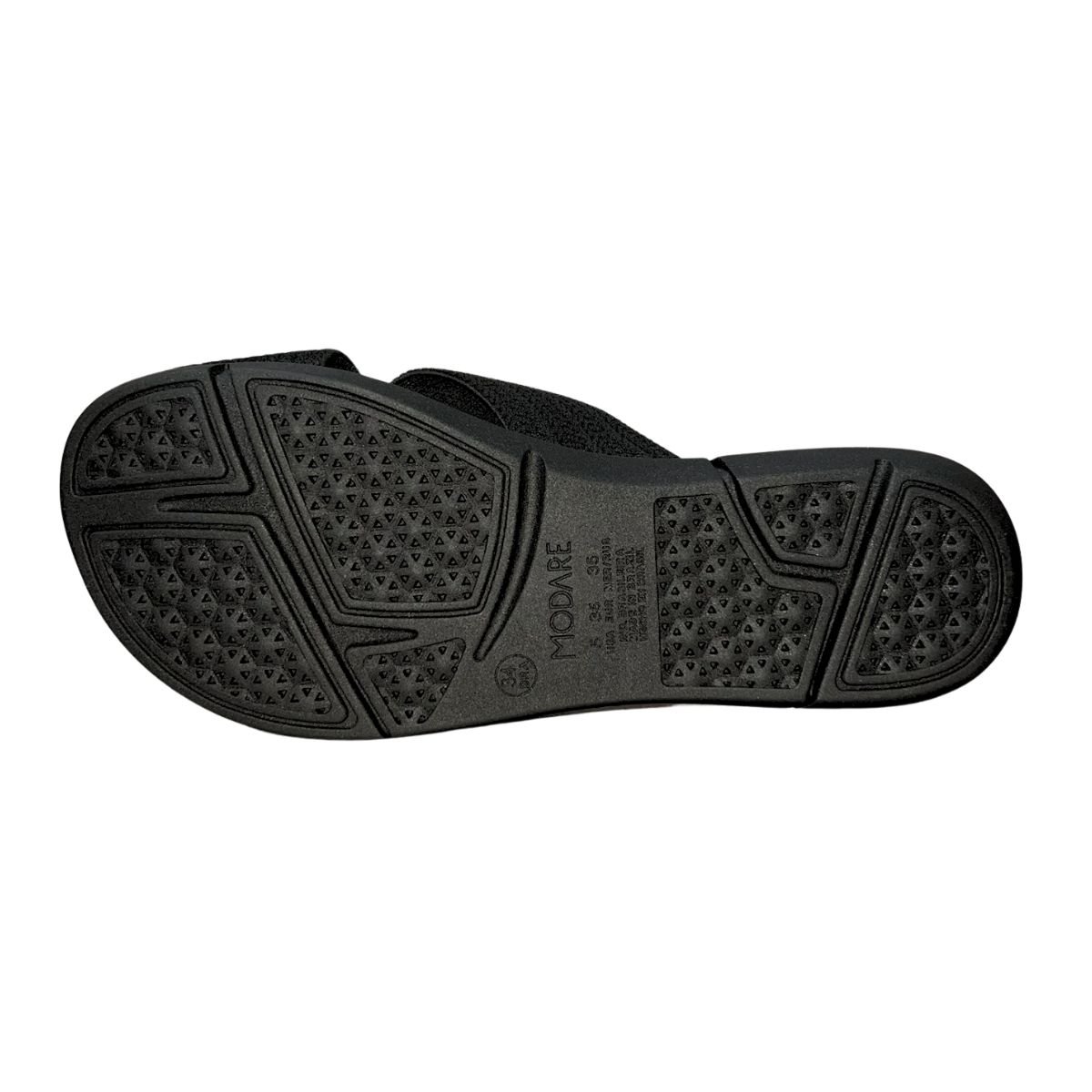 Chinelo Rasteiro Slide Feminino Modare 7142.101 Preto Preto 5
