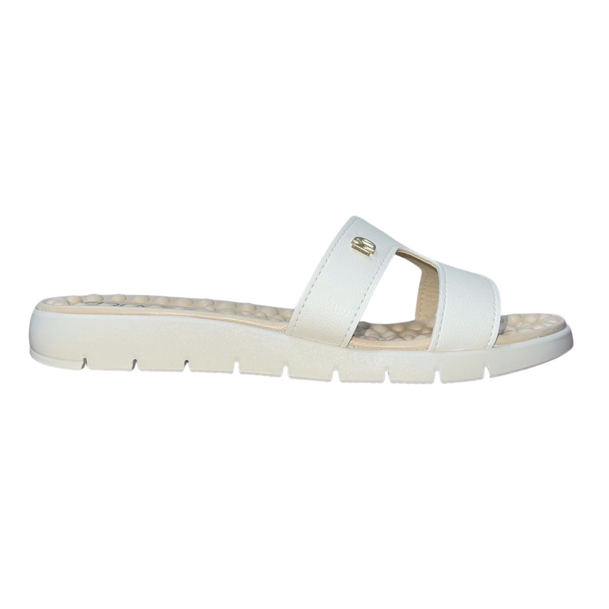 Chinelo Rasteiro Slide Feminino Modare 7162.330 Branco Branco 7