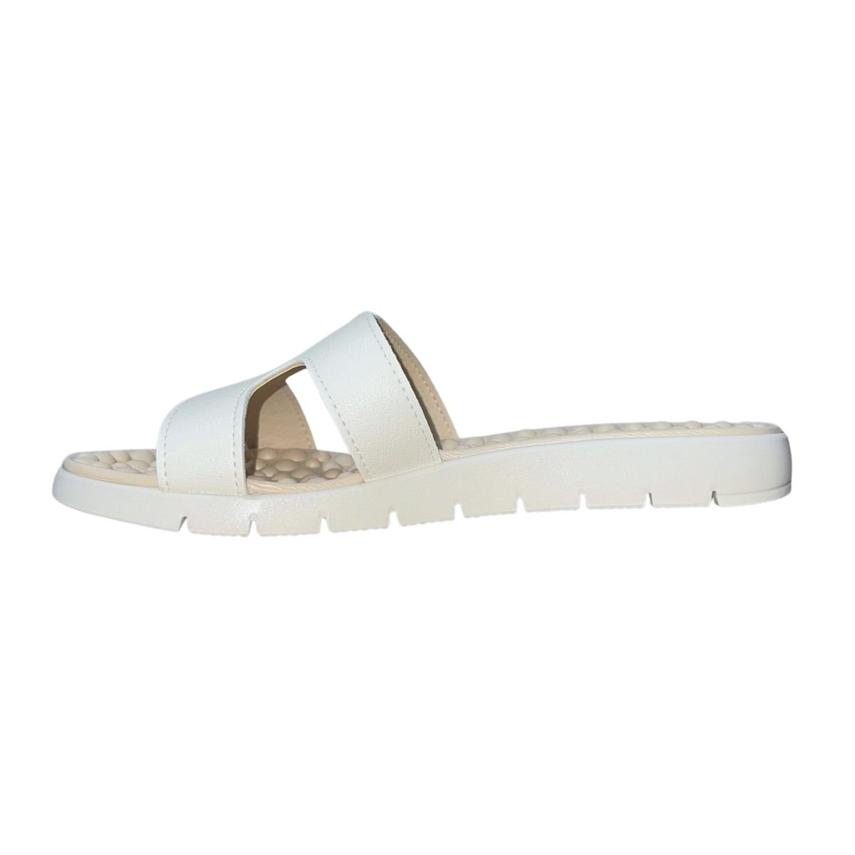 Chinelo Rasteiro Slide Feminino Modare 7162.330 Branco Branco 4