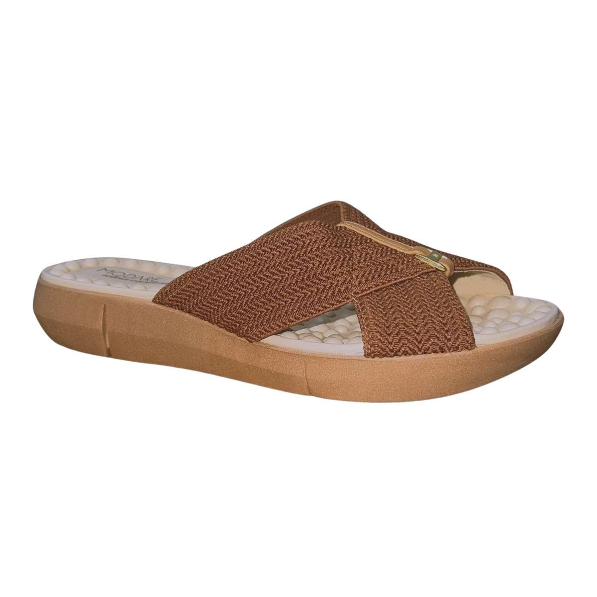 Chinelo Rasteiro Slide Feminino Modare 7142.101 Marrom Marrom 2