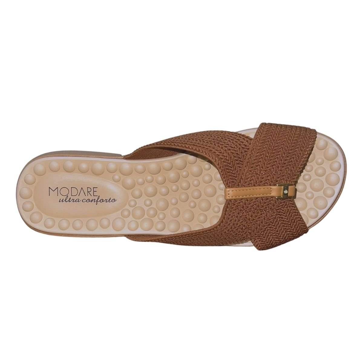 Chinelo Rasteiro Slide Feminino Modare 7142.101 Marrom Marrom 3
