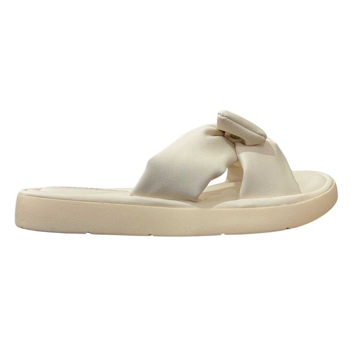 Sandália Rasteira Slide Feminino Modare 7208.101 Creme Creme 6