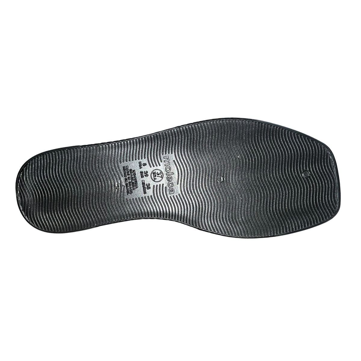 Chinelo Rasteiro Slide Feminino Moleca 5494.222 Preto Preto/Branco 6