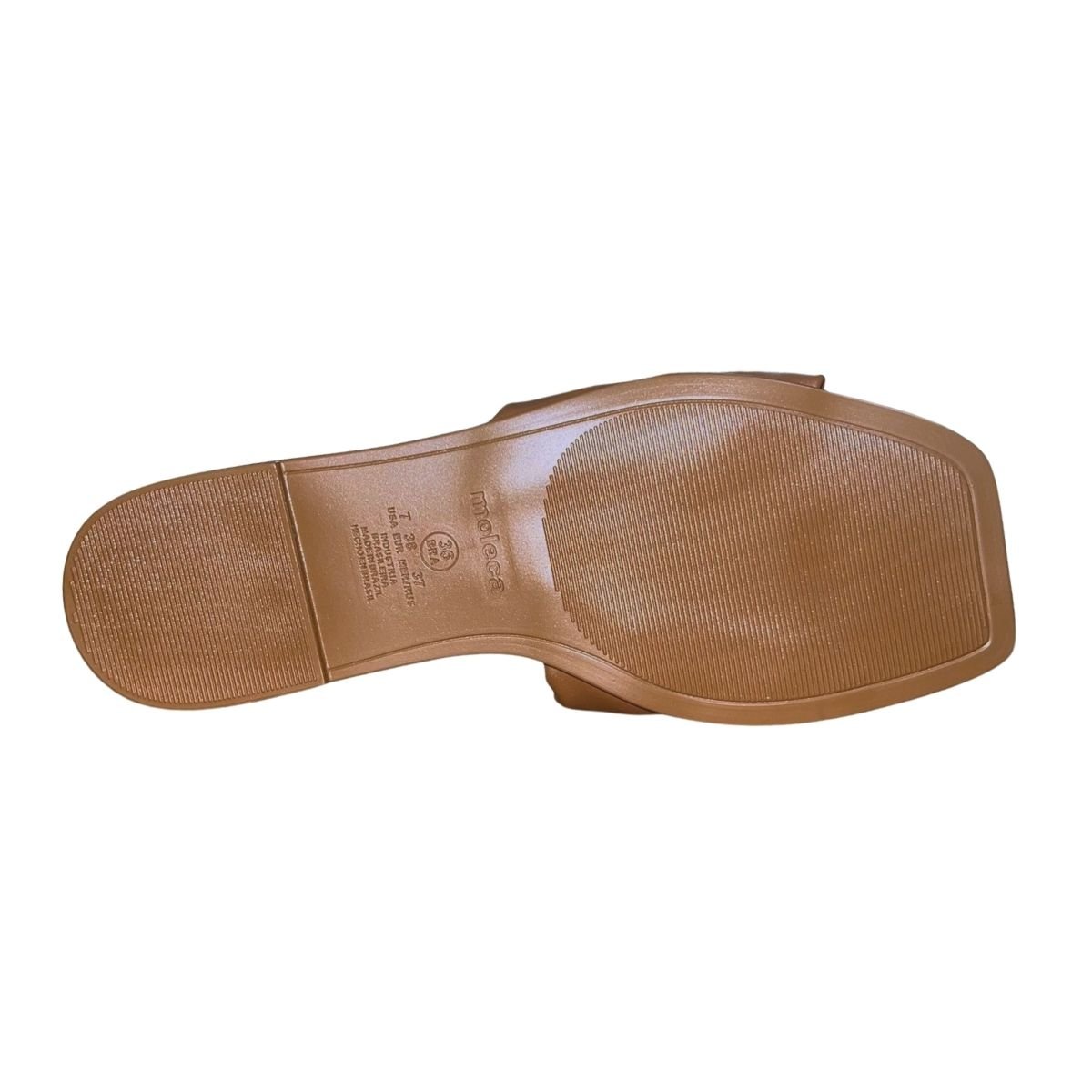 Chinelo Rasteiro Slide com Laço Feminino Moleca 5558.104 Marrom Marrom 5