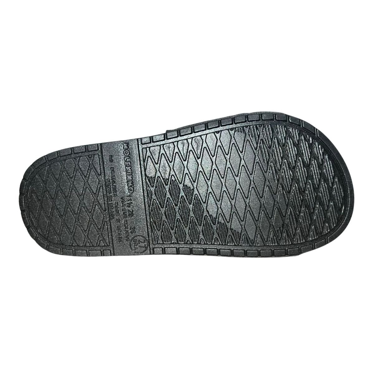Chinelo Slide Casual Infantil Menino Molekinho 2406.137 Preto Preto 6