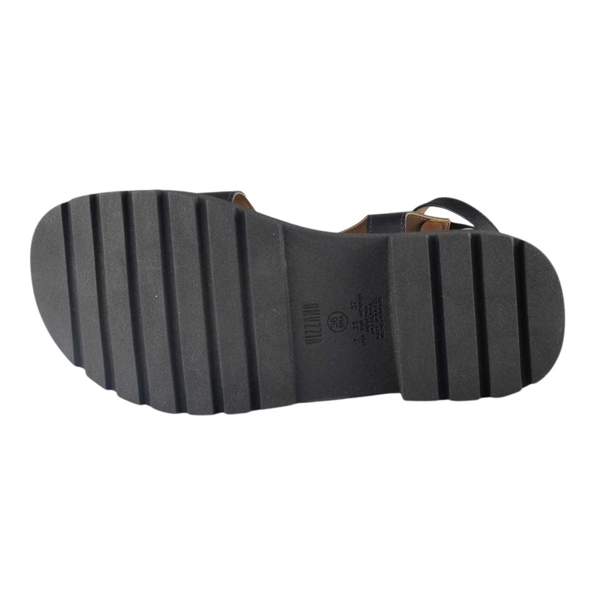 Sandália Plataforma Tratorada Feminino Vizzano 6499.122 Preto Preto 6