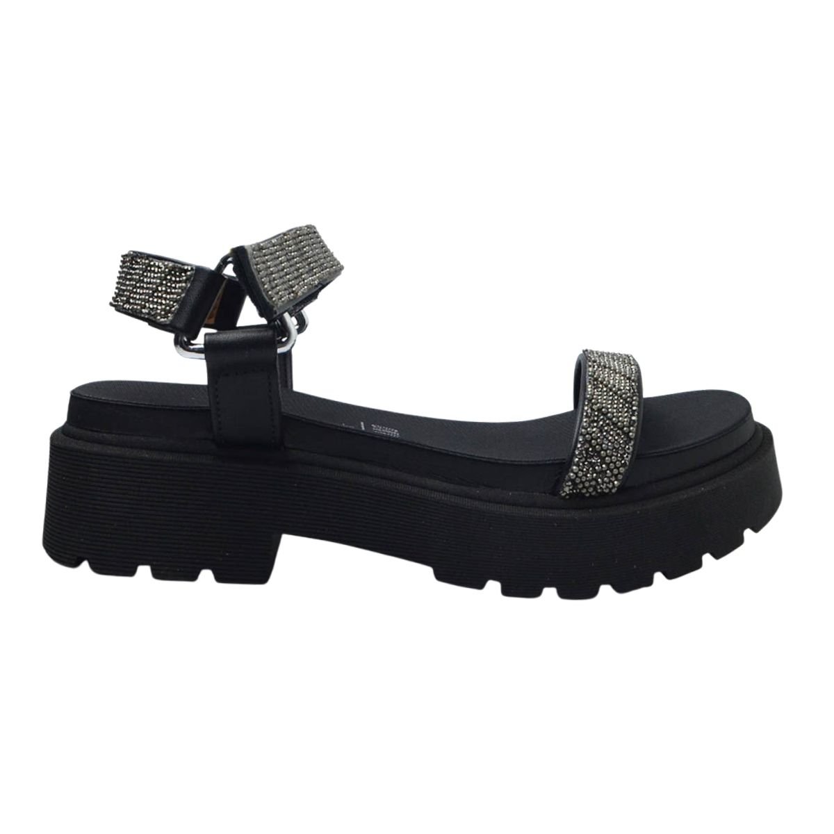 Sandália Plataforma Tratorada Feminino Vizzano 6499.103 Preto
