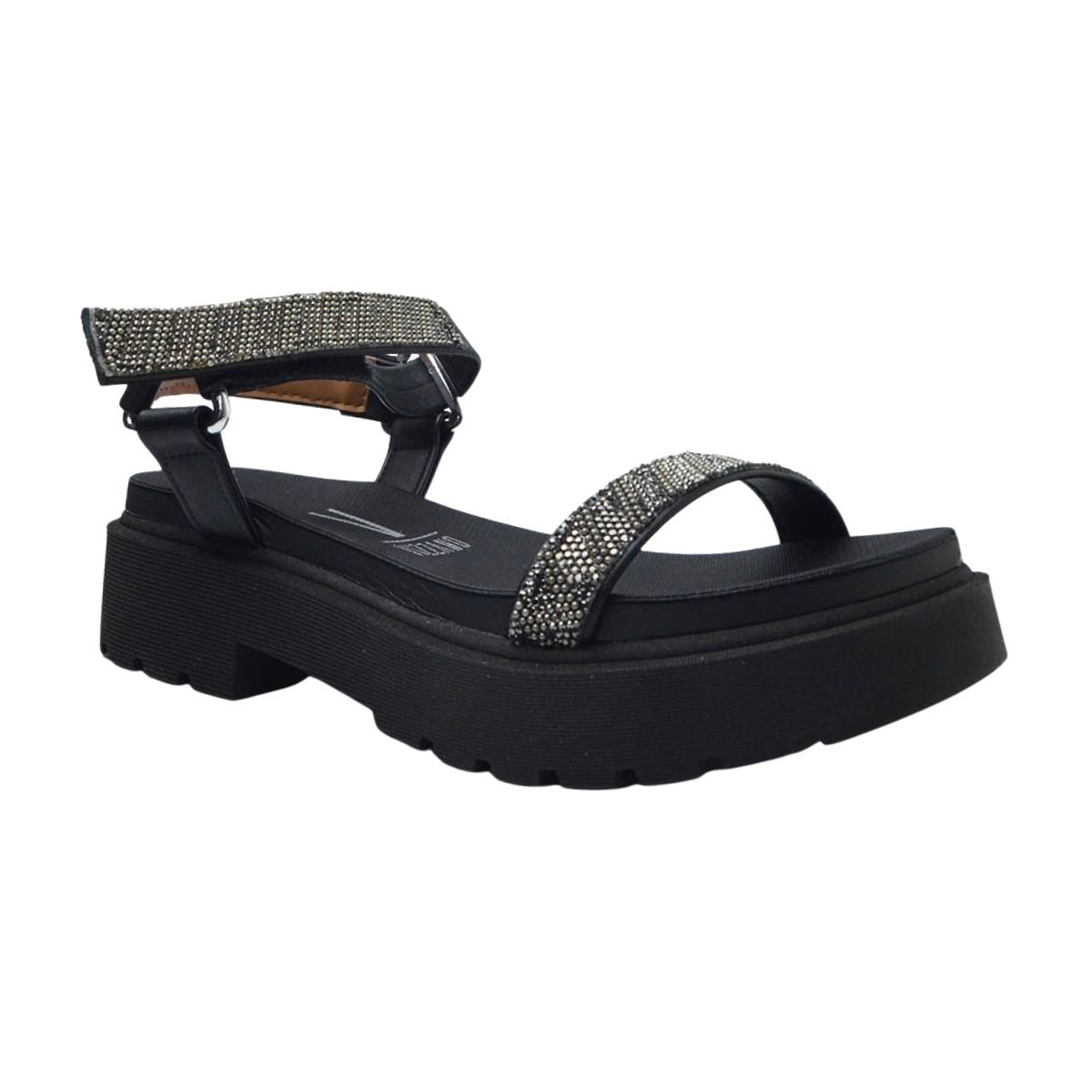 Sandália Plataforma Tratorada Feminino Vizzano 6499.103 Preto Preto 3