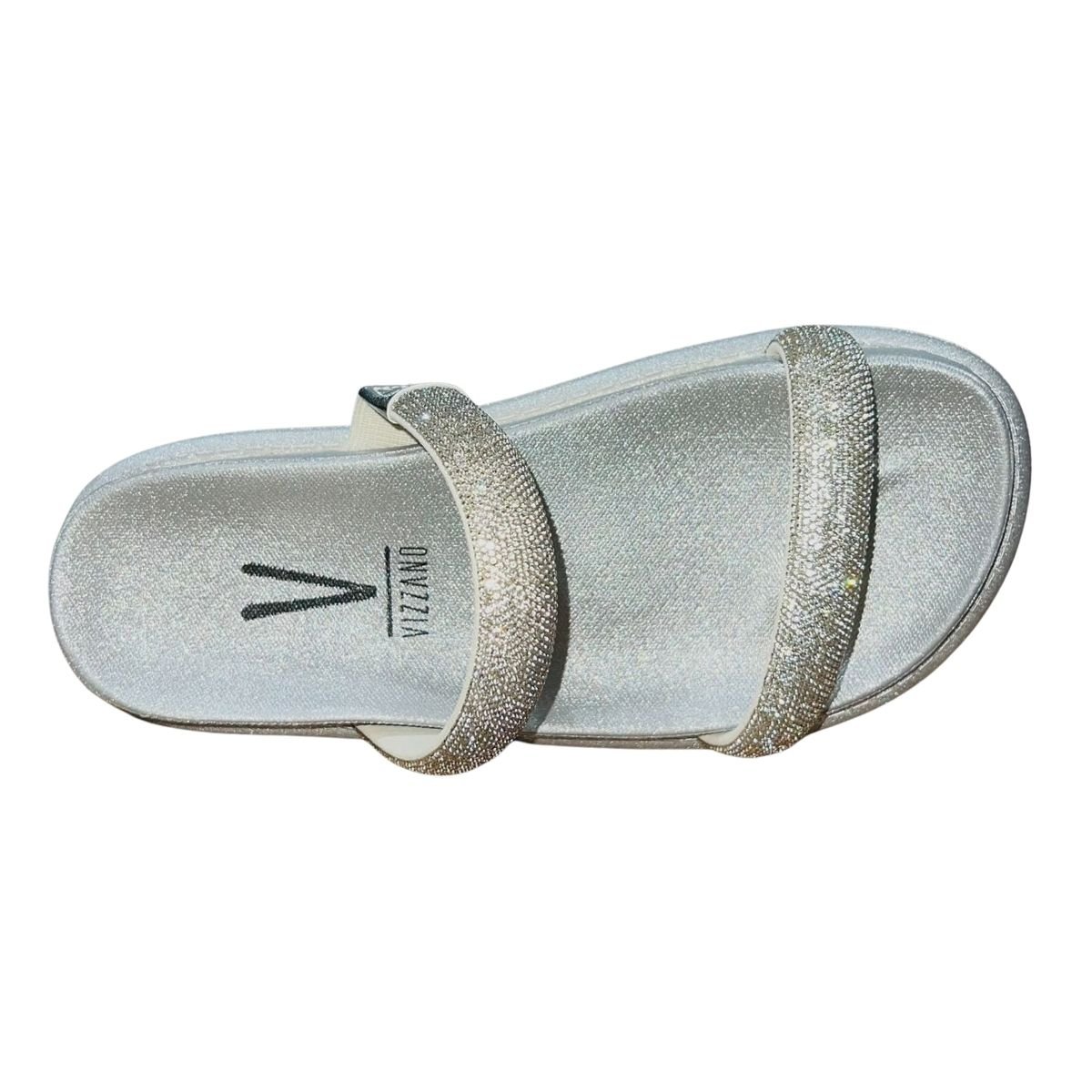 Sandália Slide Flatform Tratorada Feminino Vizzano 6459.310 Prata Prata 3